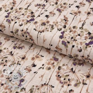 Viscose lin Agapanthus design C digital print