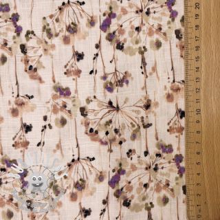 Viscose lin Agapanthus design C digital print