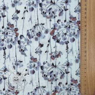 Viscose lin Agapanthus design B digital print