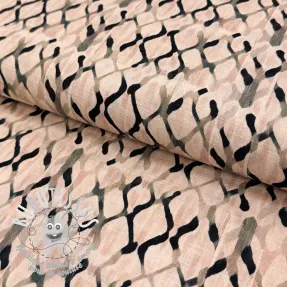 Viscose lin Ivy Diamonds design B digital print