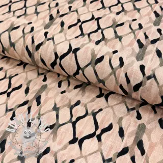 Viscose lin Ivy Diamonds design B digital print