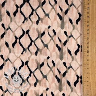 Viscose lin Ivy Diamonds design B digital print