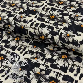 Viscose lin Daisy design A digital print
