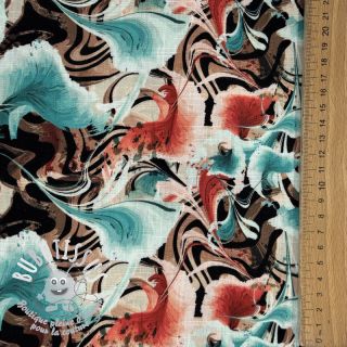 Viscose lin Paint chaos design B digital print