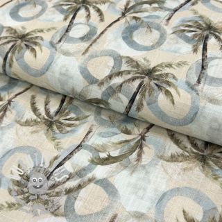 Viscose lin Palm tree digital print