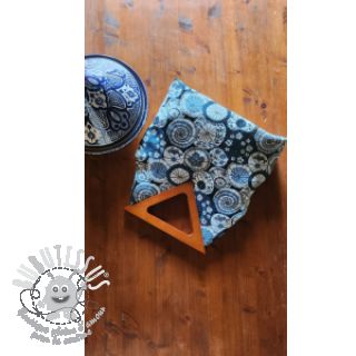Tissu déco jacquard Kusmi bleu