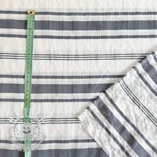Tissu coton YARN DYED Structure navy