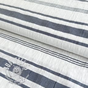 Tissu coton YARN DYED Structure navy