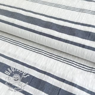 Tissu coton YARN DYED Structure navy
