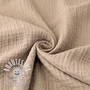 Tissu double gaze/mousseline 160 cm sand