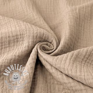 Tissu double gaze/mousseline 160 cm sand