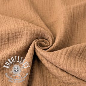 Tissu double gaze/mousseline 160 cm dune