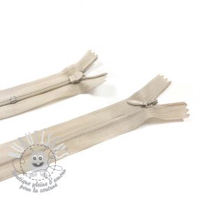 Fermeture Invisible a Glissiere Réglable 25 cm Sand