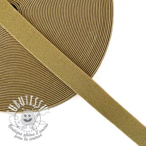 Élastique lisse 2,5 cm glitter gold