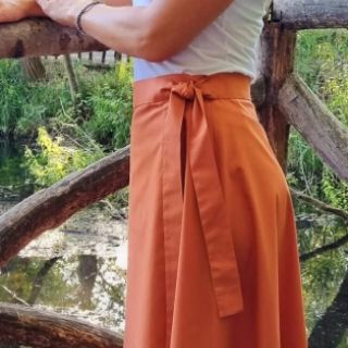 Tissu Popeline de coton rust