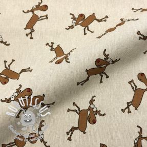 Tissu déco Linenlook premium Moose Funny Comic