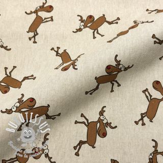 Tissu déco Linenlook premium Moose Funny Comic
