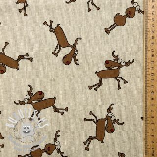 Tissu déco Linenlook premium Moose Funny Comic