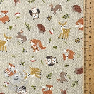 Tissu déco Linenlook premium Forest Friend Animal