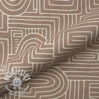 Tissu déco Linenlook premium Curve Maze Line