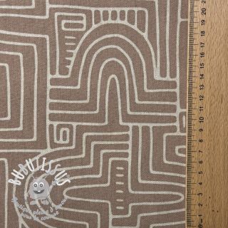 Tissu déco Linenlook premium Curve Maze Line