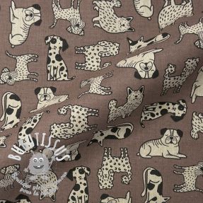 Tissu déco Linenlook premium Dog Wildlife Art