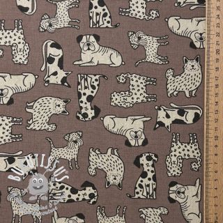 Tissu déco Linenlook premium Dog Wildlife Art