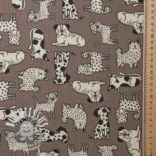 Tissu déco Linenlook premium Dog Wildlife Art