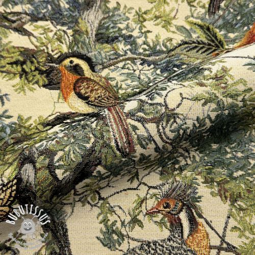 Tissu déco GOBELIN PREMIUM Bird Heritage Forest