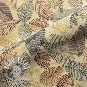 Tissu déco GOBELIN PREMIUM Stitch Sketch Leaf