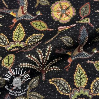 Tissu déco GOBELIN PREMIUM Primal Birdscape Art design A