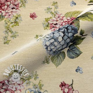 Tissu déco GOBELIN PREMIUM Hydrangea Garden Mix