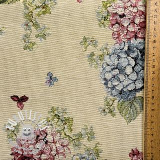 Tissu déco GOBELIN PREMIUM Hydrangea Garden Mix