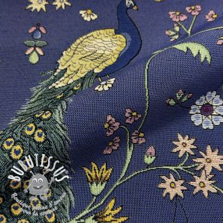 Tissu déco GOBELIN PREMIUM Peacock Garden Dream