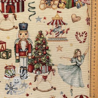 Tissu déco GOBELIN PREMIUM Xmas Fairytale Play