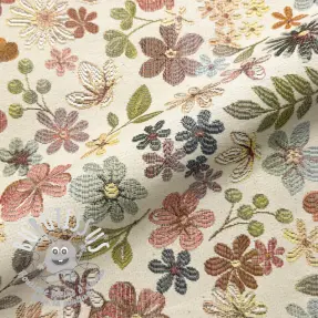 Tissu déco GOBELIN PREMIUM Indian Daisy Tapestry