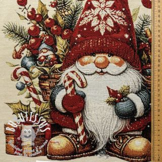 Tissu déco GOBELIN PREMIUM Happy Santa PANEL