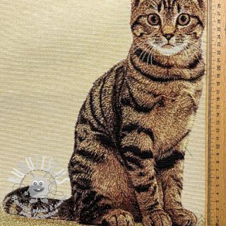 Tissu déco GOBELIN PREMIUM Sitting Kitten Cat PANEL