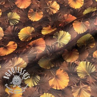 Tissu déco VELVET Ginko Biloba Leaf