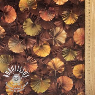 Tissu déco VELVET Ginko Biloba Leaf