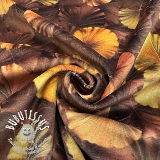 Tissu déco VELVET Ginko Biloba Leaf