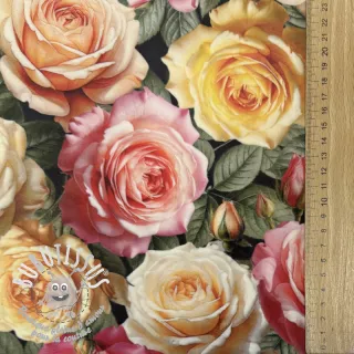 Tissu déco VELVET Romantic Rose Charm