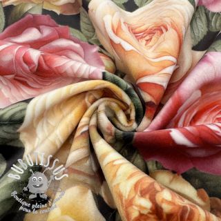 Tissu déco VELVET Romantic Rose Charm