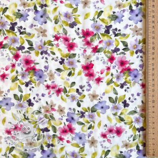 Viscose RADIANCE Flower Uma white digital print