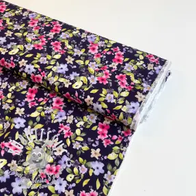 Viscose RADIANCE Flower Uma navy digital print