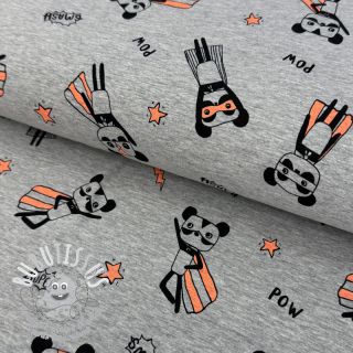 Jersey NEON Super heroes light grey melange