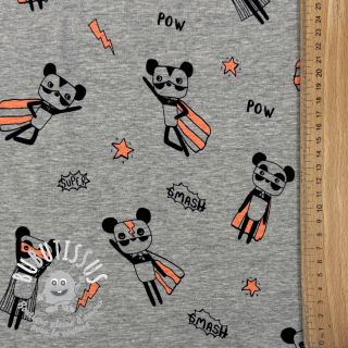 Jersey NEON Super heroes light grey melange