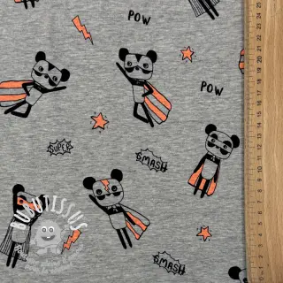 Jersey NEON Super heroes light grey melange