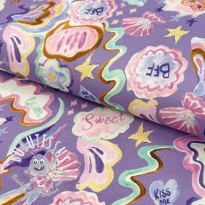 Jersey Shells lavender digital print