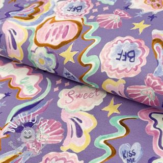 Jersey Shells lavender digital print